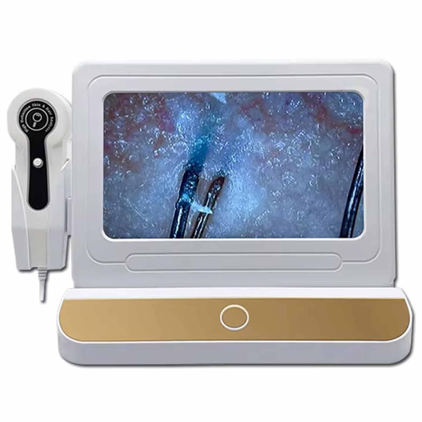 Hauthaaranalysator, 11 Zoll HD LCD Bildschirm 50X/200X Lupe Professionelle Analysegerät für den Heimsalon