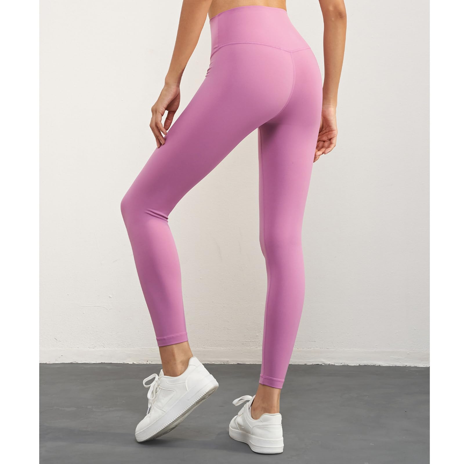Onewus Leggings da yoga da donna senza linea sgradevole pantaloni sportivi fitness aderenti pesca vita alta pantaloni yoga
