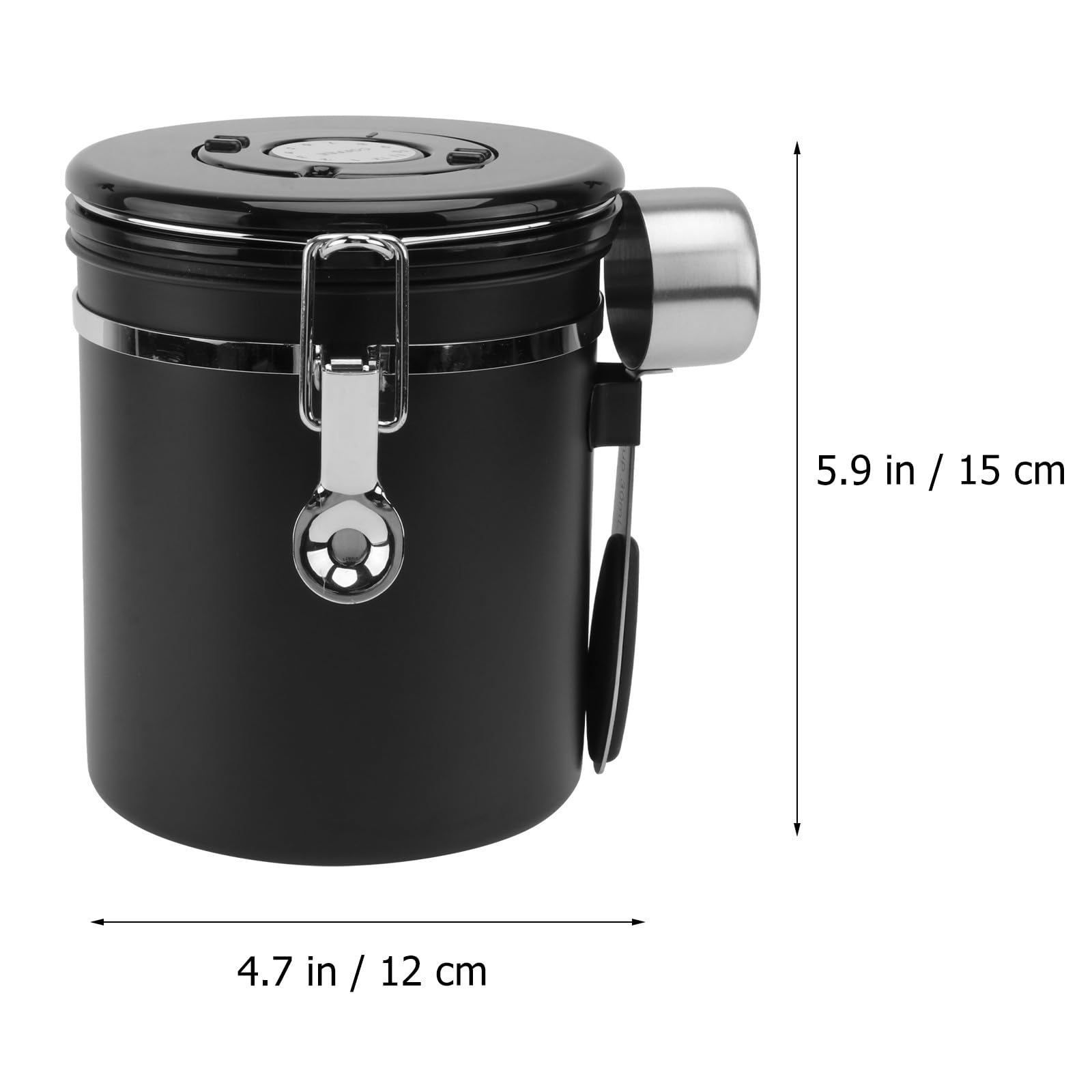 Contenedor para Almacenar Alimentos Hermético de Acero Inoxidable Negro