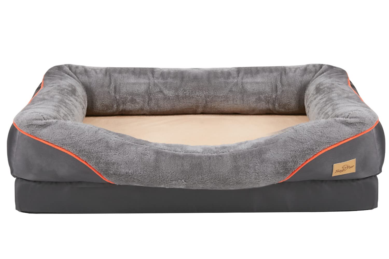 BingoPaw Cama Perro Grande: Cama para Perros Grandes Medianos Sofá Perro Impermeable con Espuma Ortopédica y Funda Lavable (L)