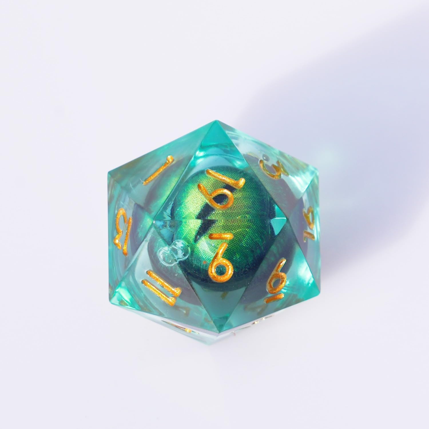 DND D20 Dice Removable D20 with Leather Chain & Solid Steel Cage for RPG Dungeons and Dragons Dice