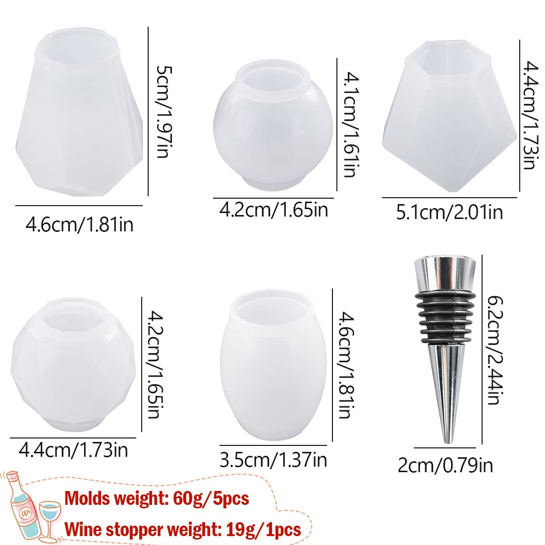 Lot De 100 Autocollants Ronds 3D Pour Bouchons De Bouteilles - Diamètre