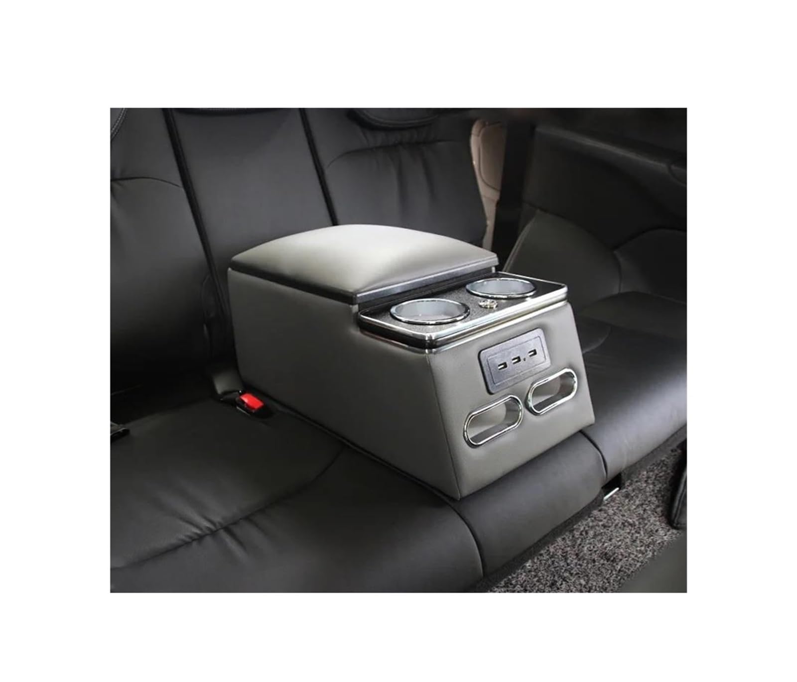 Car Interior Rear Handrail Armrest Box With Atmosphere And USB Charging FOR KIA For Amanti For Avella For BESTA For Bongo For Borrego For Cadenza(Model A Grey)