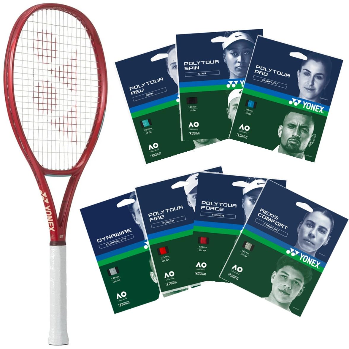 Yonex VCore 100L 8th Gen Ruby Red Tennis Racquet – Custom Strung with Your Choice of String