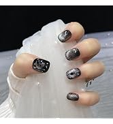 Handmade Cateye Press On Nails Fake Nails 3D Handmade Reusable UV Finished False Nails, Hand-Pain...