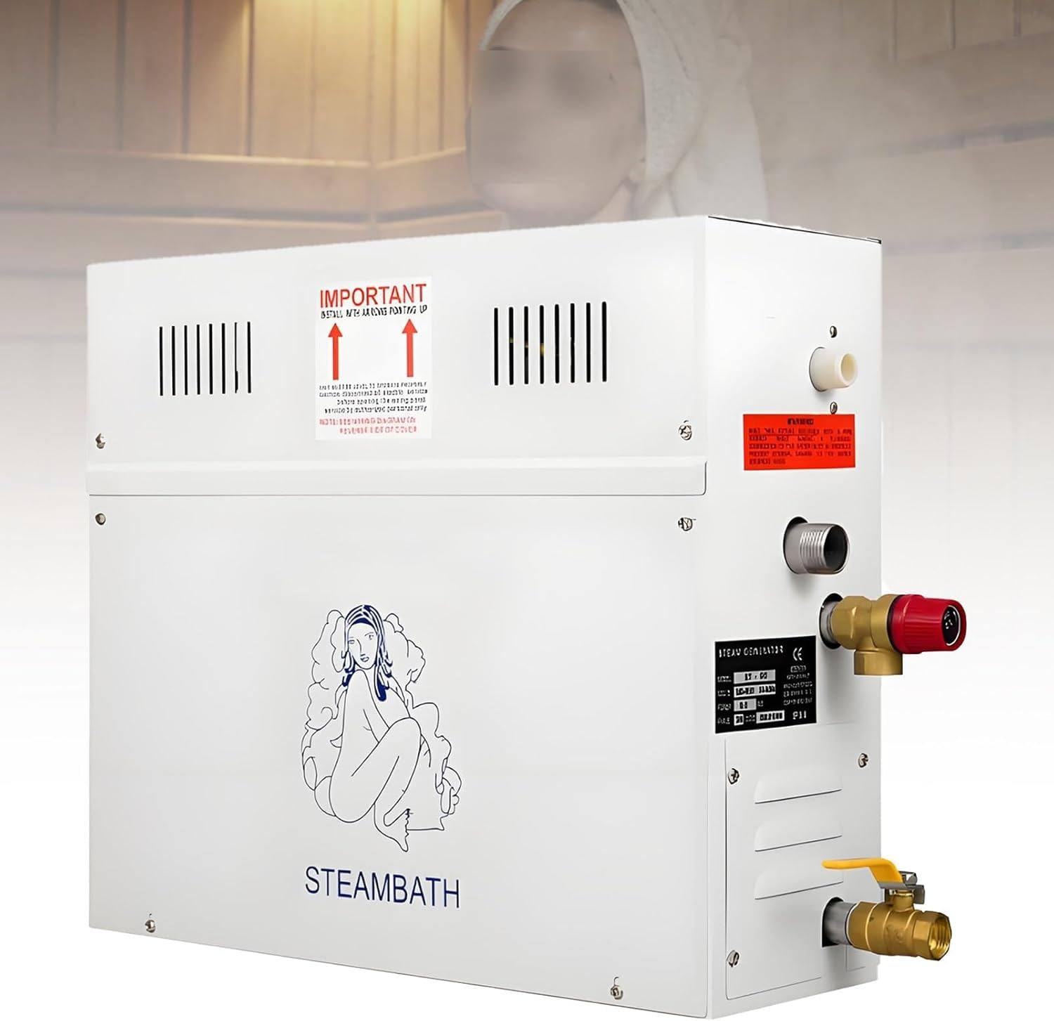 Générateur de vapeur 12kw triphasé ou monophasé pour hammam à vidange automatique