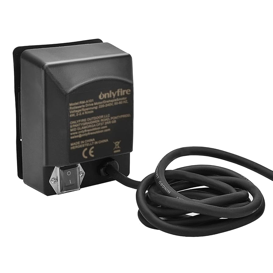 Onlyfire BBQ Gas Grill Rotisserie Electric Mains Spit Motor,UK 3