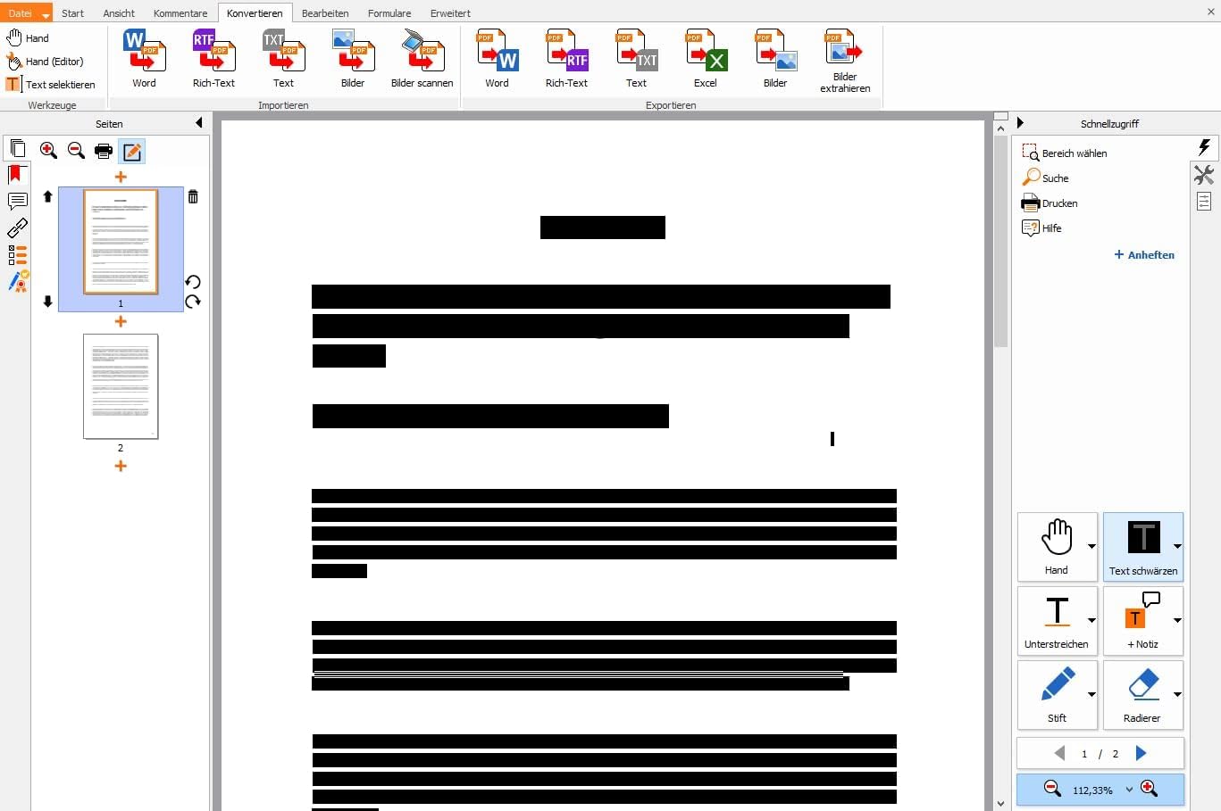 PDF Director 2 Plus - PDFs bearbeiten, konvertieren, schwärzen, schützen, Formulare ausfüllen für Win 11, 10, 8.1, 7
