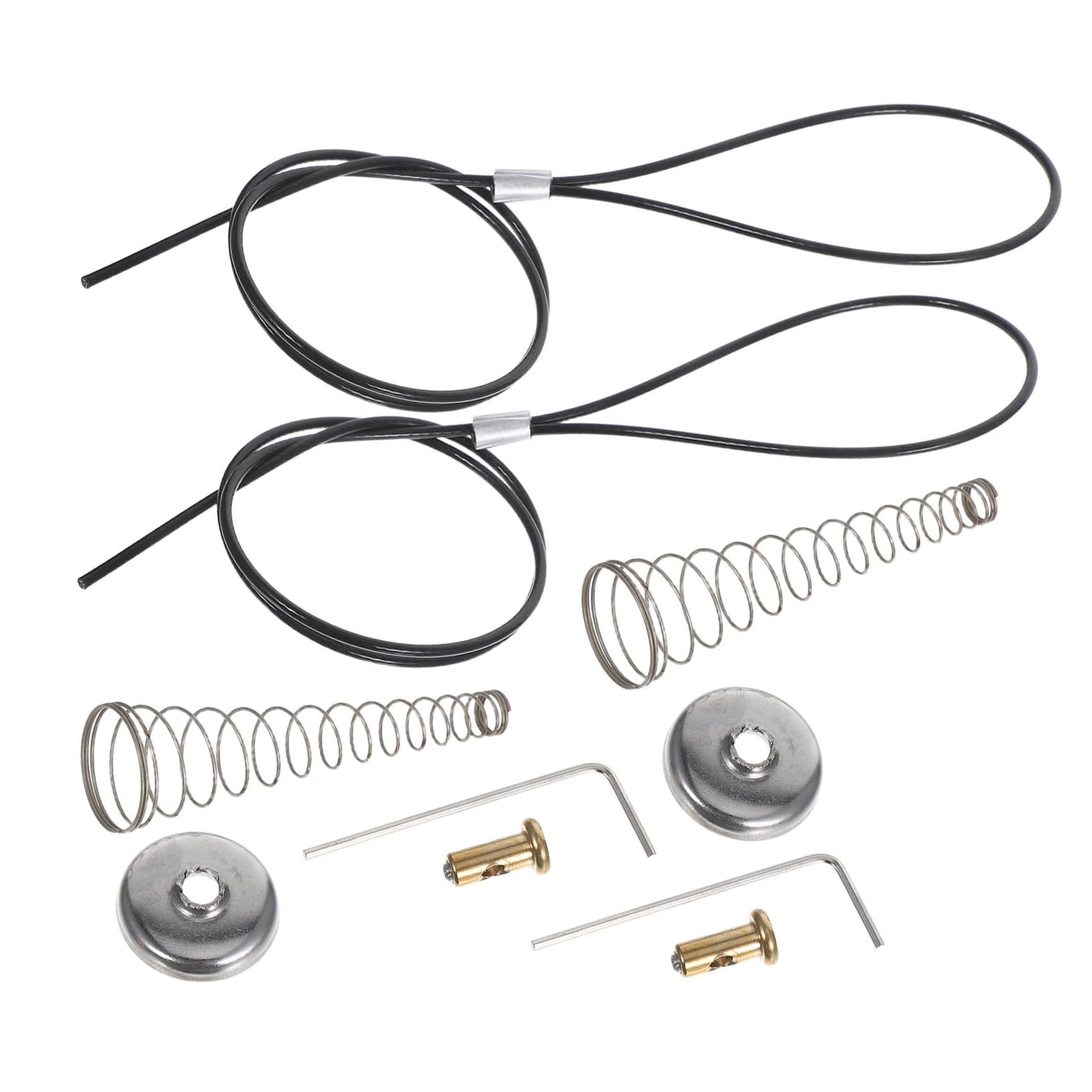 Gatuida Pestillo de Puerta Cable y Resorte de Tracción, 2 Juegos de Accesorios para Puertas de Acero Inoxidable y Pvc, Adecuado para Cierre y Apertura Segura
