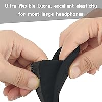 Vista 7 de TXEsign Protector universal de repuesto para cojín de diadema compatible con auriculares ATH M50X, QC 35i/35ii, QC25, Solo 2/Solo 3, Studio 2/3 Negro