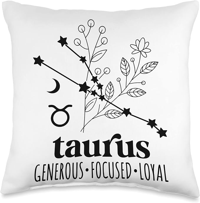 Taurus Definition Taurus Zodiac Sign Taurus Birthday Throw Pillow