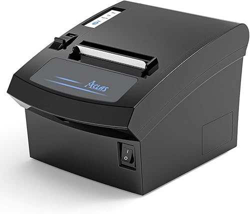 Aclas Impresora térmica de recibos de 3 pies 18 de 3.150 in con cortador automático, cajón de efectivo, ventanas ESCPOS para impresoras de recibos