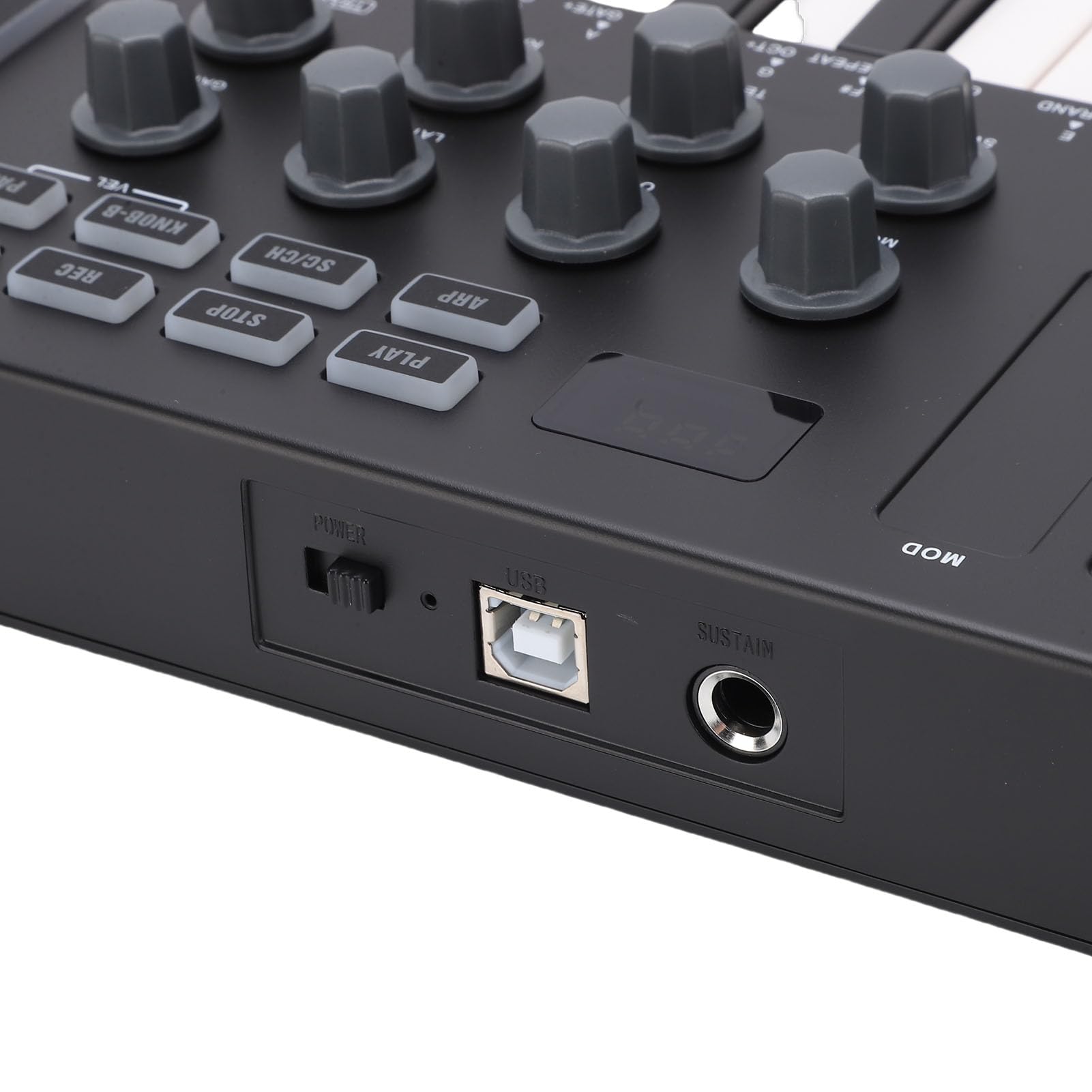 Bnineteenteam Teclado MIDI, 25 Teclas con Detección de Fuerza, Conexión Inalámbrica, Ideal para Producción de Música Móvil y Presentaciones en Vivo