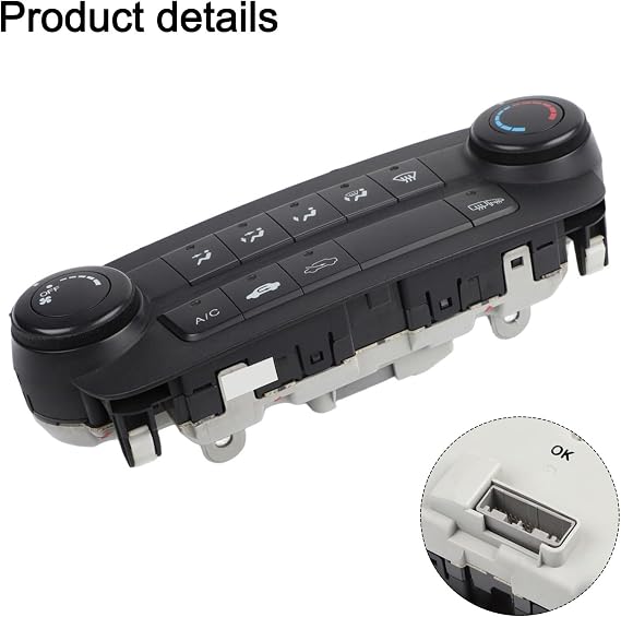 For HVAC Control Unit Replacement Climate Control Panel 79600-SWA-A5 Compatible with For Honda For CR-V 2007-2011 Center Console AC Heater Switch Black ABS