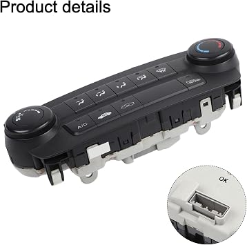 For HVAC Control Unit Replacement Climate Control Panel 79600-SWA-A5 Compatible with For Honda For CR-V 2007-2011 Center Console AC Heater Switch Black ABS