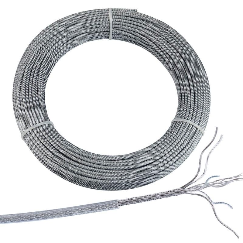 Image of M Art Gym Machine Cable Wire PVC Coated Transperent, 6mm-Pack of 10 Metar
