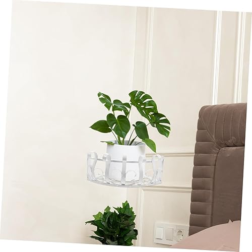 Miniatura 8 de Cabilock 1 estante montado en la pared, soportes para plantas de esquina, macetas para exteriores, macetas colgantes de metal, macetas colgantes de