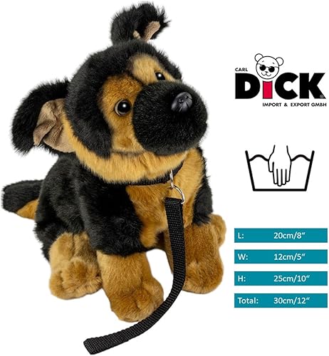 Miniatura 2 de Carl Dick Perro pastor alemán con plomo de 10 pulgadas, 9.8in, juguete de peluche, juguete suave, animal de peluche 3498