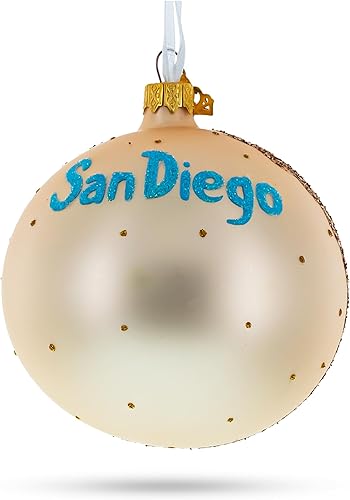 Miniatura 3 de Balboa Park, San Diego, California, EE. UU., Bola de cristal de adorno de Navidad de 4 pulgadas