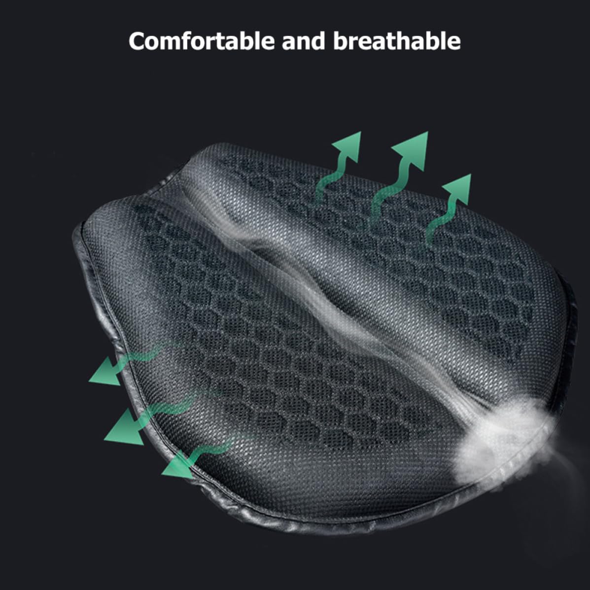 Coprisella Moto a Rete Traspirante, Cuscino Elastico Nero Confortevole