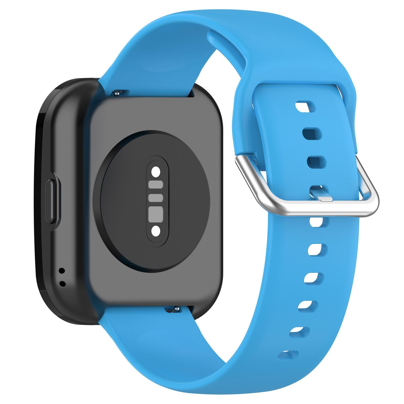 GIOPUEY Cinturino In Silicone Morbido Per Amazfit Bip 5 / Bip 5 Unity, Resistente E Traspirante, Colore Nero, Sostituzione Cinturino Orologio Smart - 2
