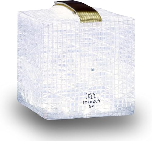 Solight Design Luz solar para exteriores, linterna LED inflable, impermeable, compacta, portátil, color blanco brillante SolarPuff