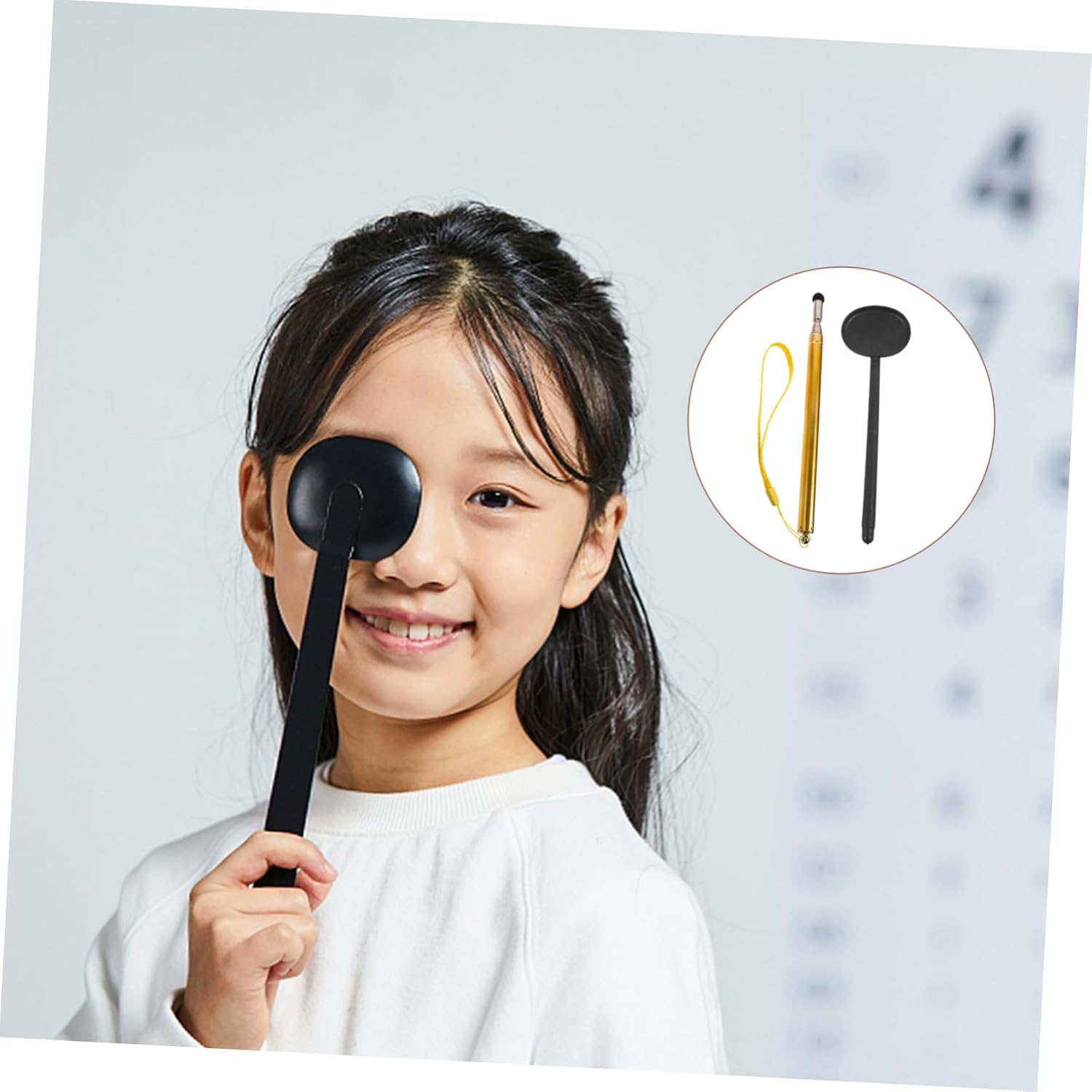 1set Handheld Vision Test Eye Occluder Pointer for Ophthalmologists Lightweight and Design Convenient Eye Cover for Accurate Eyesight Exams
