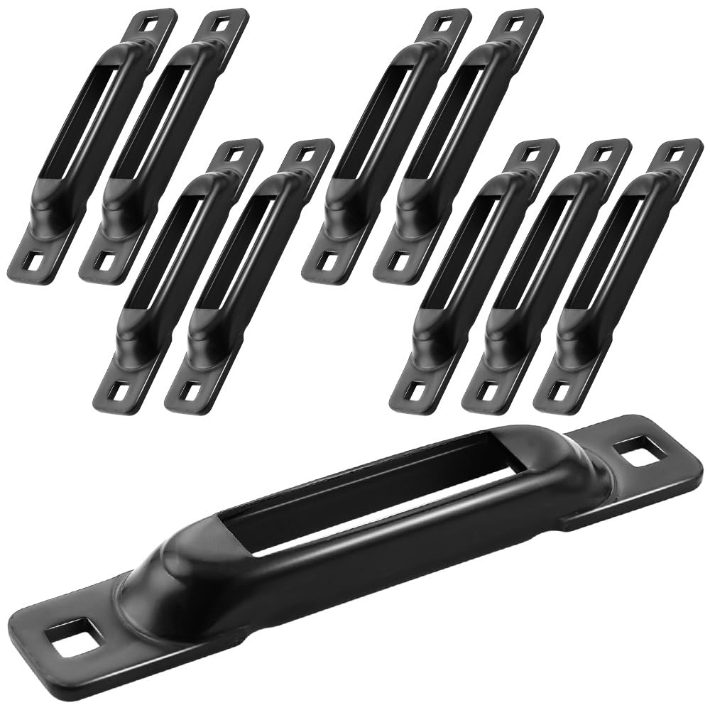 Robbor E Track Single Slot 10 Pack 3.5mm Heavy Duty Steel E Track Single Anchors with 1,000 lbs Working Load Limit and 3,000 Lbs BS Compatible with