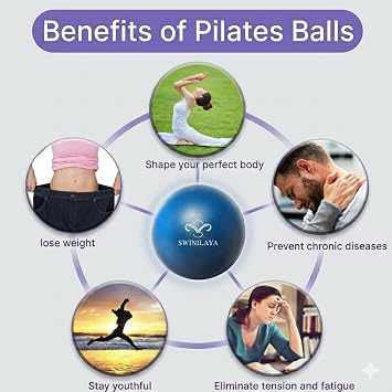 Small Pilates Ball 9 Inch - Mini Exercise Fitness Yoga Ball for Workout