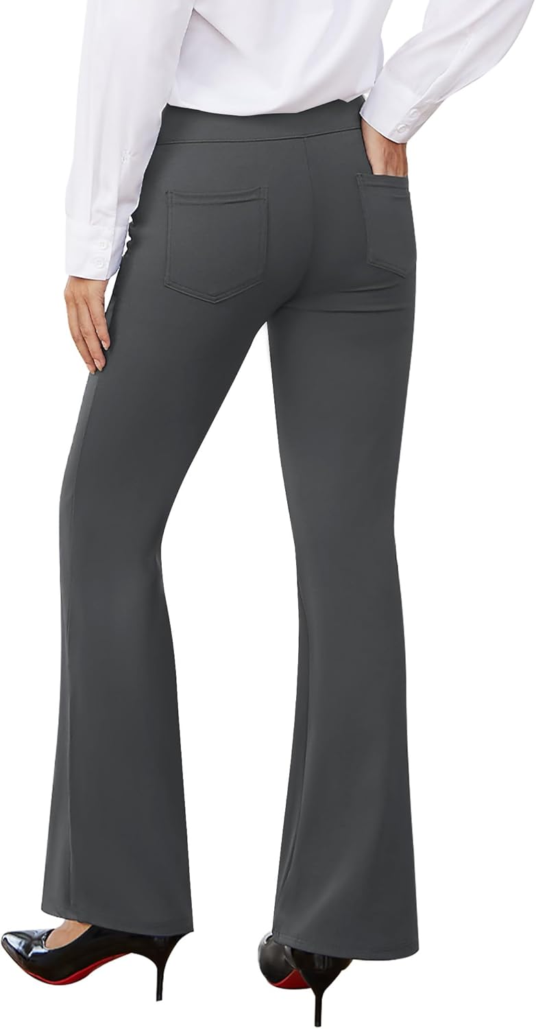 Womens Dress Pants Stretchy Work Pants Business Casual Slacks with 4 Pockets Pull On Office Trousers - Image 2