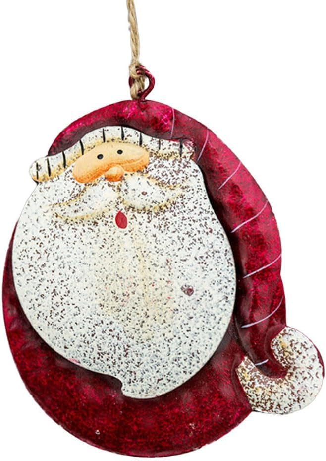 Pendentif en métal vintage Santa et Bonhomme de neige cadeau idéal pour décoration Noël