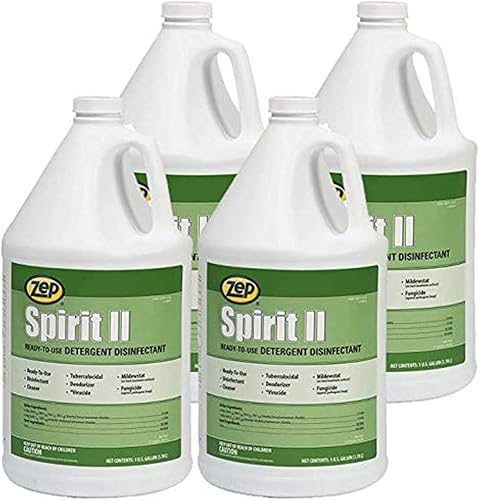 Zep, ZPE67923CT, Spirit II - Desinfectante detergente, 4  caja, multicolor, 128 onzas líquidas (paquete de 4)