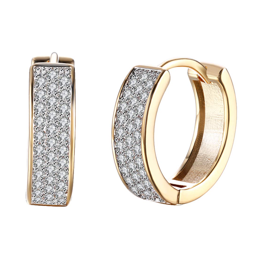 Peora Gold Plated Diamondd Cut CZ Huggie Earrings for Women Girls … (B07PTRH3CR) Amazon Price History, Amazon Price Tracker