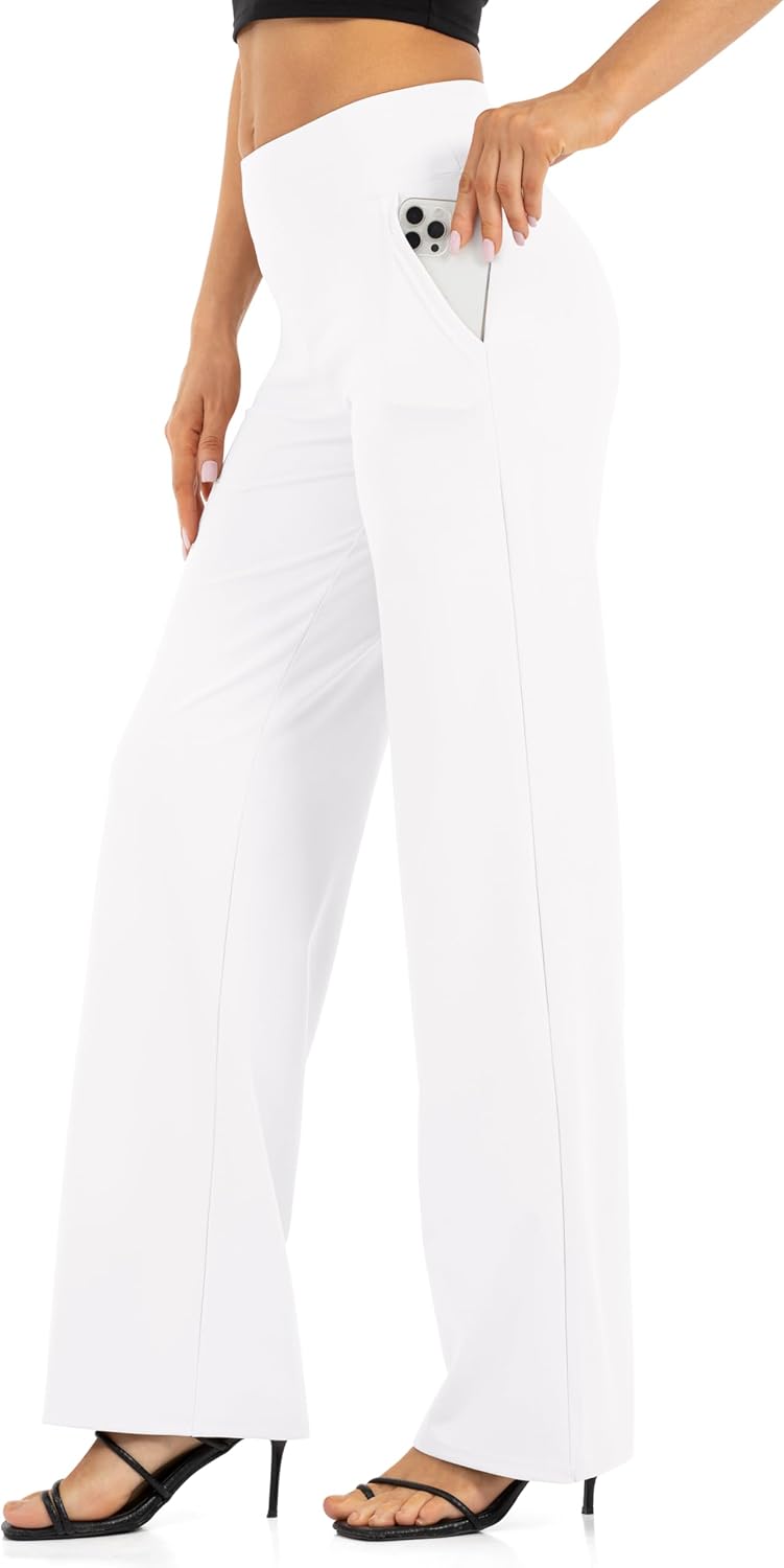 Wide Leg Pants for Women with Pockets Yoga Pants High Waisted Loose Palazzo Casual Lounge Sweatpants