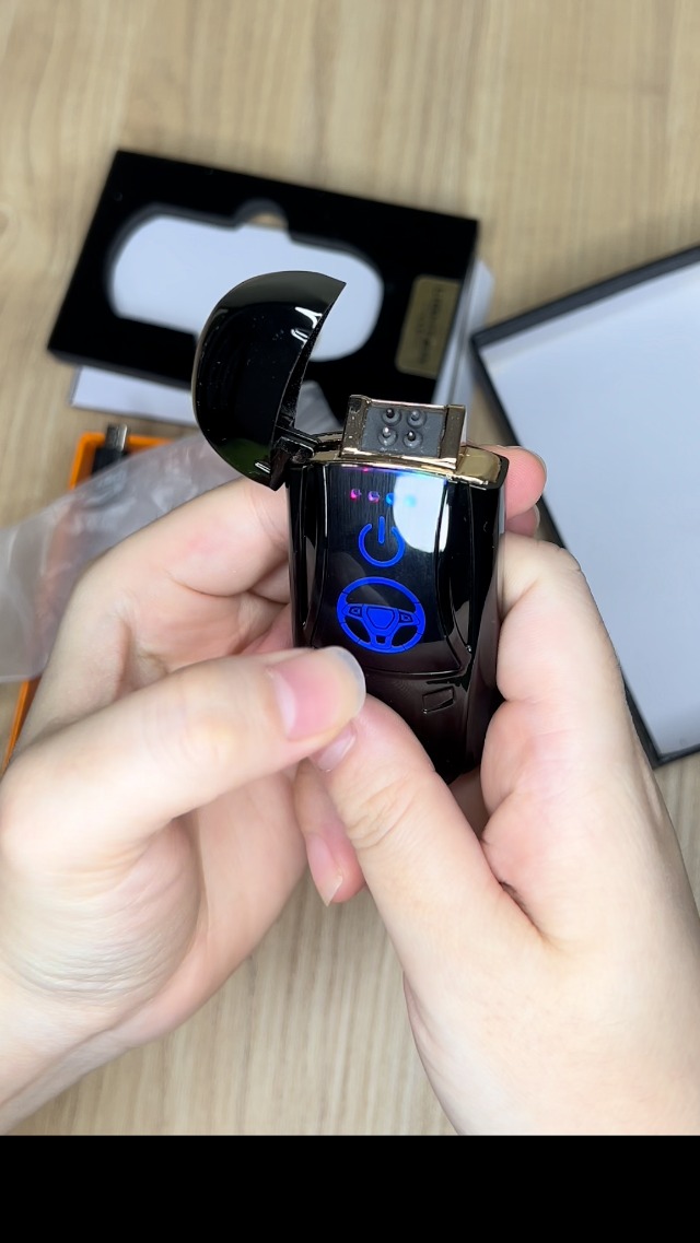 Encendedor Eléctrico Recargable Plasma USB Negro miniatura 7