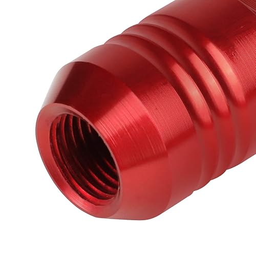 Miniatura 4 de J2 Engineering LN-T7-007-125-RD - 20 tuercas de aluminio M12 x 1.25 7075-T6 de extremo cerrado de 1.969 in con llave de adaptador de enchufe (rojo)