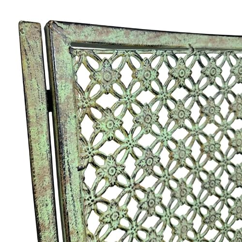 L'Héritier Du Temps Fotel ogrodowy Auguste 1-osobowe metalowe siedzisko zewnętrzne Antyczna zieleń 56 x 60 x 93,5 cm