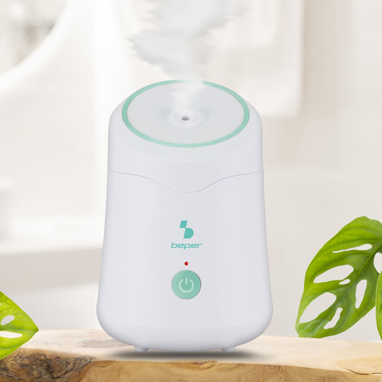 BEPER P302VIS010 Sauna Facciale a Vapore Hidra, Pulizia Viso Profonda e Idratazione, Vaporizzatore viso con Serbatoio 60ml, Supporto per Essenze, con Misurino Incluso