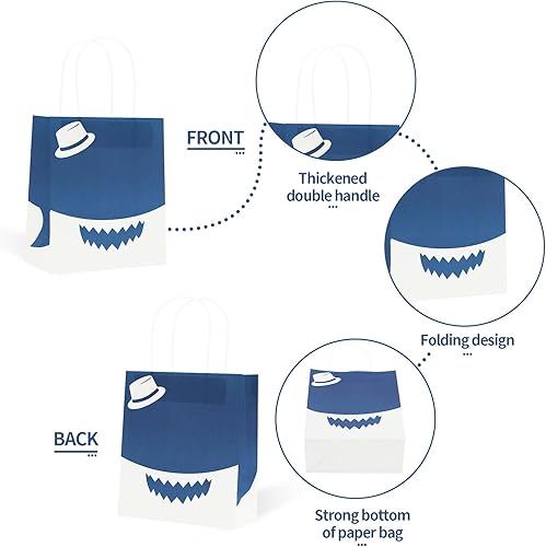 Miniatura 4 de VRILU 20 bolsas de regalo para niños, bolsas de regalo de dibujos animados, coloridas bolsas de regalo para niños, suministros de fiesta de