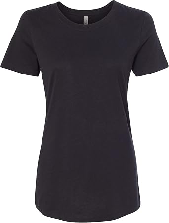 Clementine Womens Ideal Crew Neck Tee, Black, Large