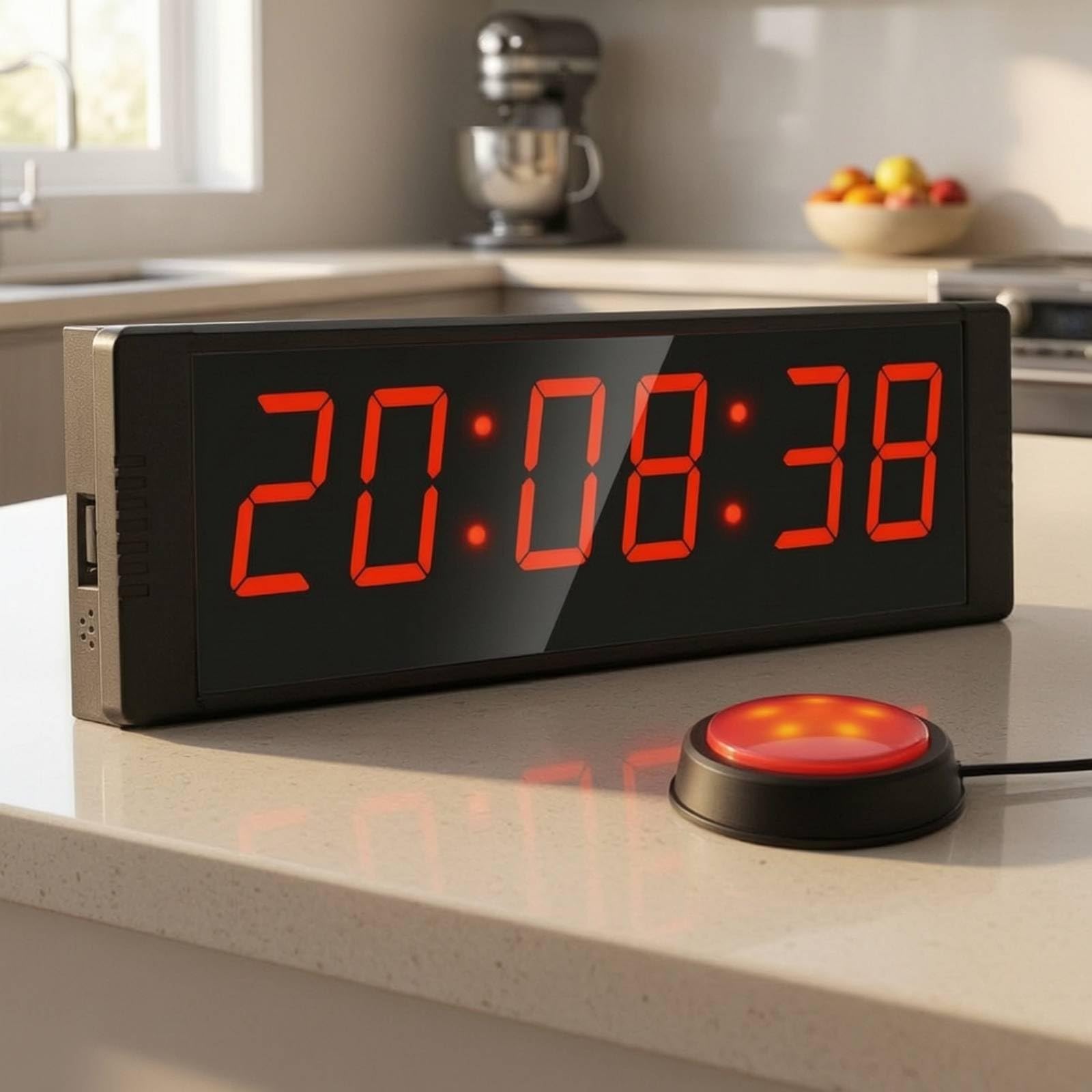 Milageto Timer Conta Rovescia Digitale, Color to 3, Sportivo | Timer da Palestra con Telecomando, Multifunzione, Cronometro Sportivo con Pulsante, per Casa, Sportivi