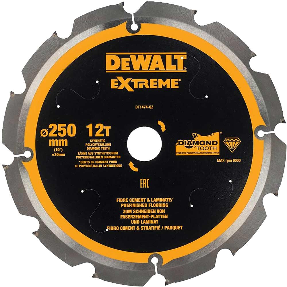 DeWalt DT1474 brzeszczot do piły cementowej 250 x 30 mm 12Z