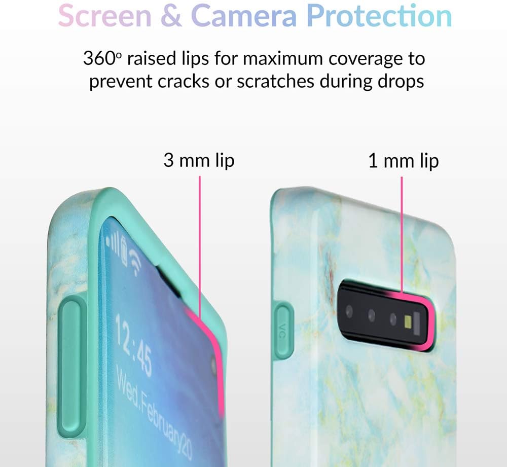 Velvet Caviar Case Compatible with Samsung Galaxy S10 - Cute Protective Phone Cases for Girls Women (Green Marble)