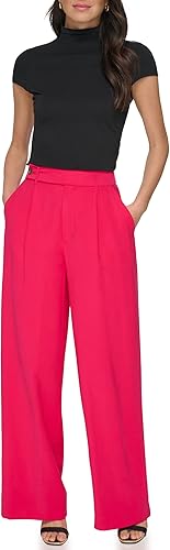 DKNY Pantalones de Sarga esmerilada, Amalfi Pink, 38 para Mujer