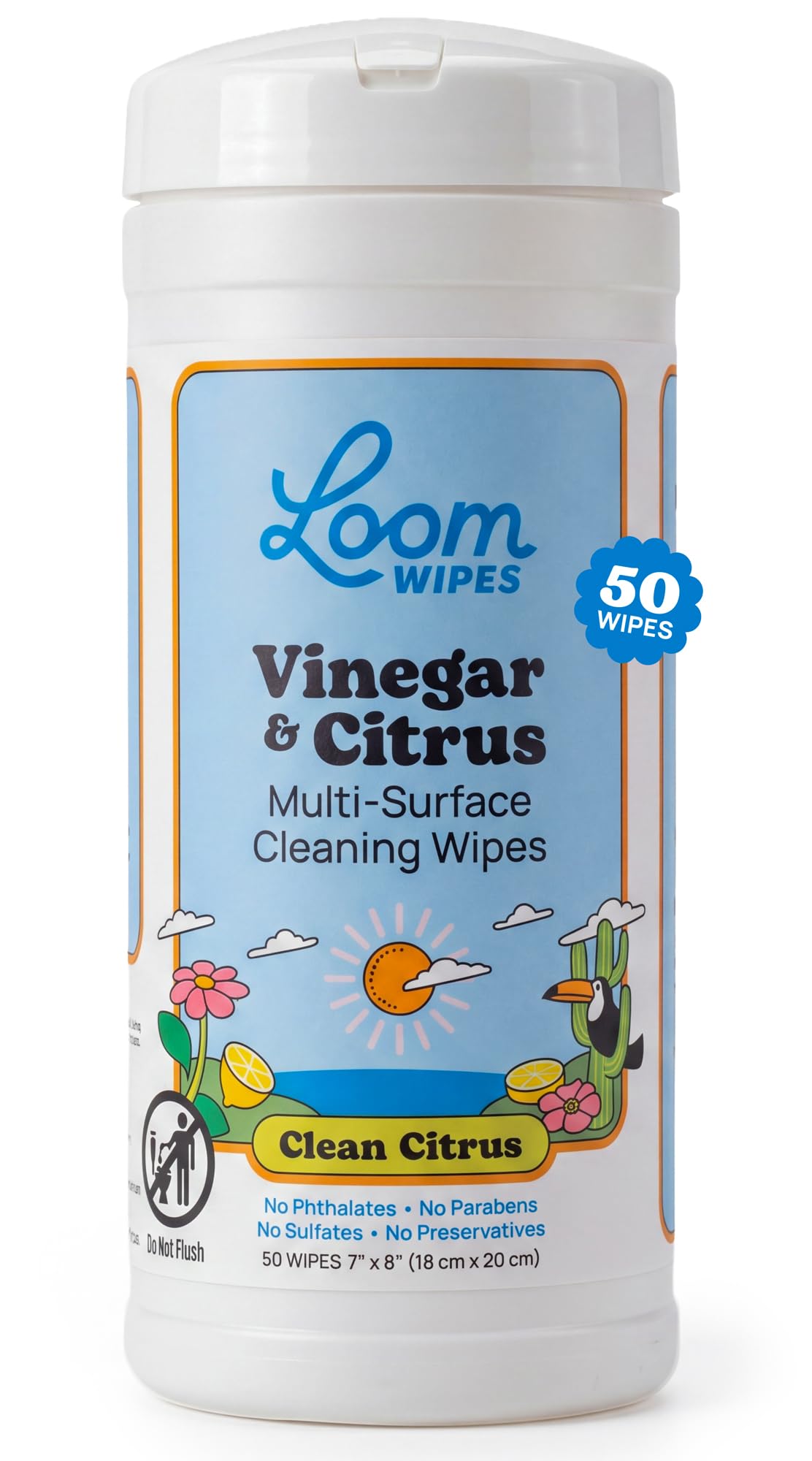 Loom Wipes Vinegar and Citrus