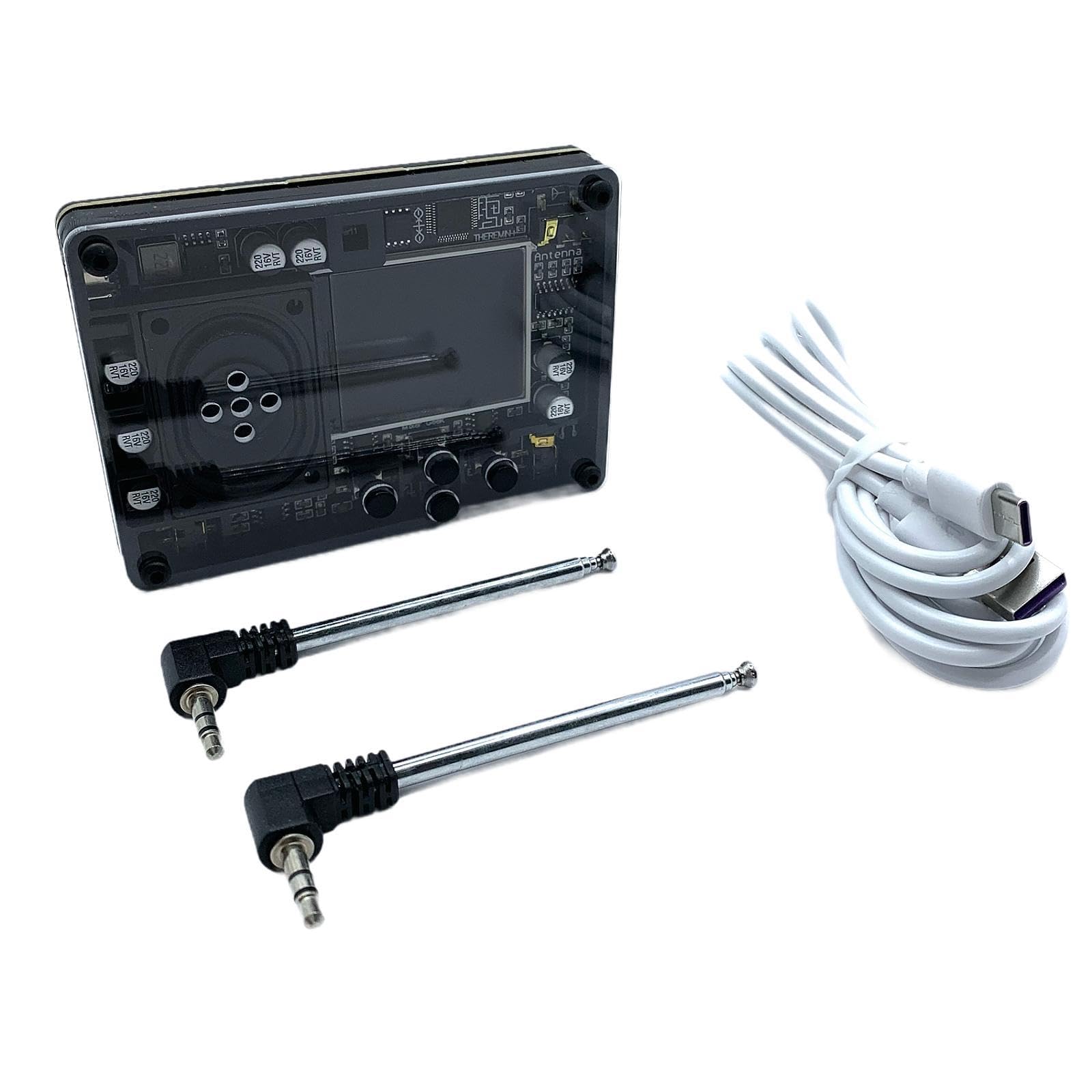 Mini Theremin Musical Module Vintage Mini Theremin Electronics Kit with Color Screen Display Musical Instrument for Gift