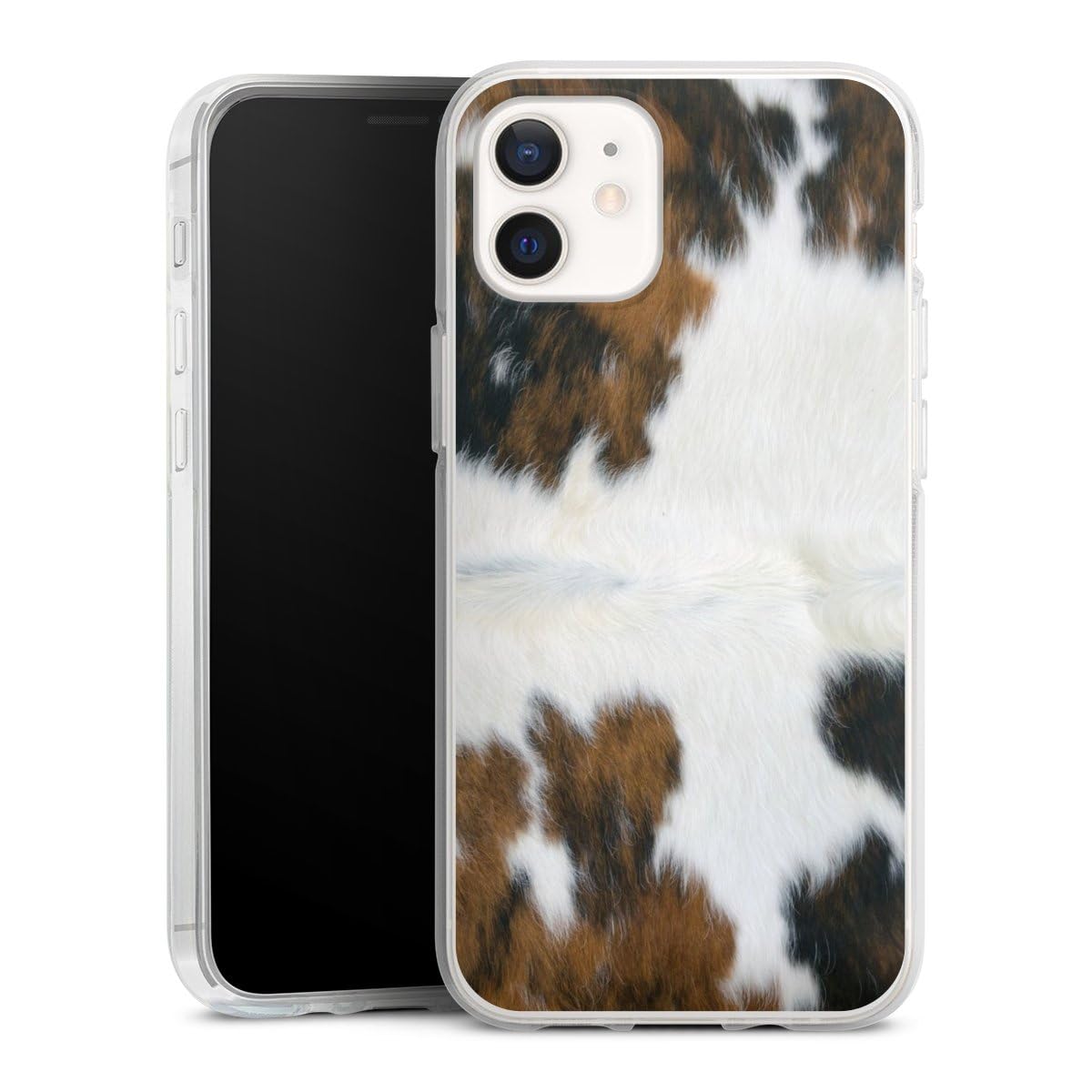 Silikon Hlle kompatibel mit Apple iPhone 12 mini Case transparent Handyhlle  Kuhfell Fell Kuh: Amazon.de: Elektronik & Foto