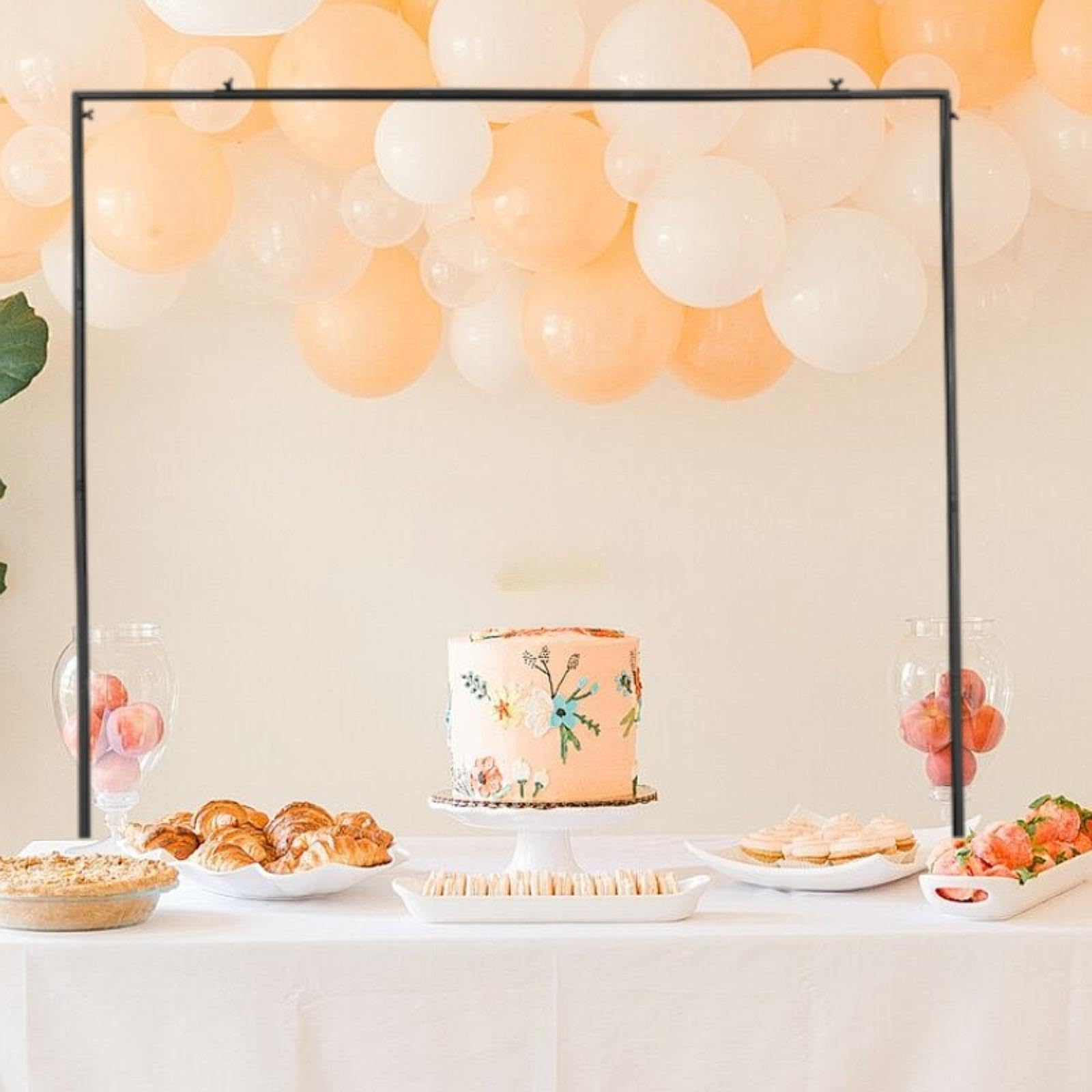 Metal Balloon Arch Frame With Clips For Wedding Table Decor,nero