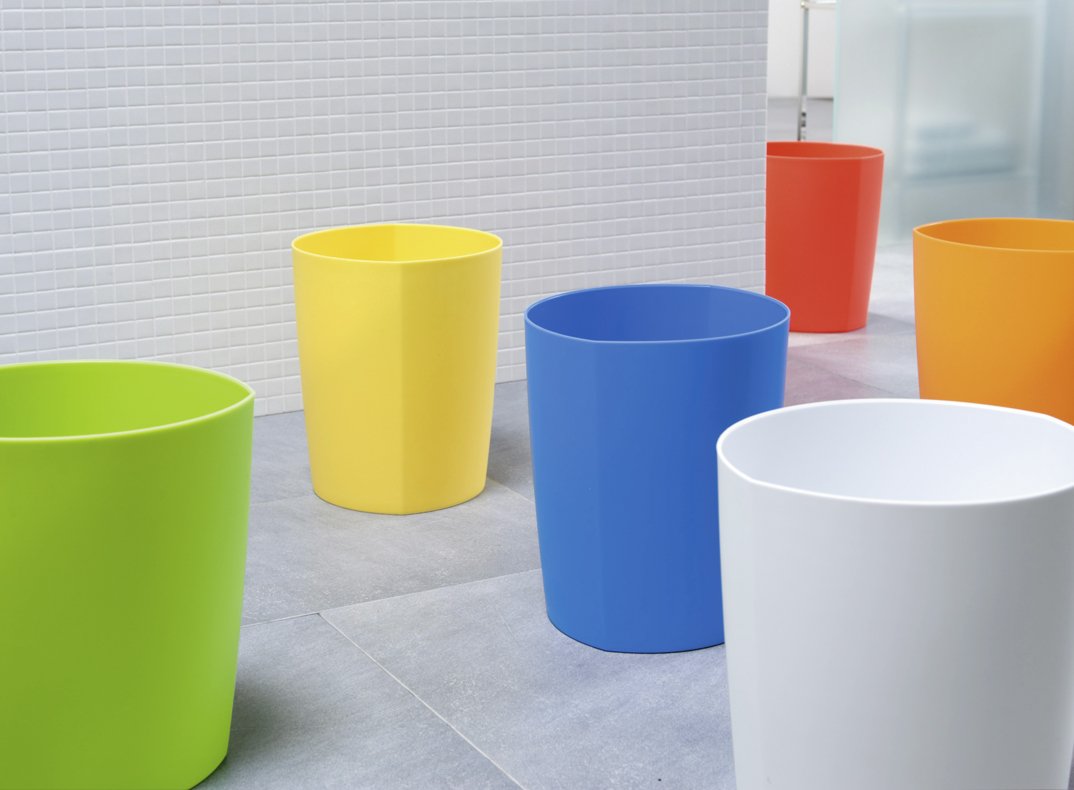 Spirella Rubbish Bin Polypropylene Lemon Opaque 5L White