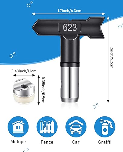 Miniatura 4 de Boquilla de pulverización, punta de rociado, puntas de pulverización reversibles, puntas de boquilla de pintura sin aire, piezas de máquina de